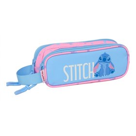 Estojo Safta Stitch Bright - Zíper - Alça Lateral - 1L - 210x60x80mm - Azul