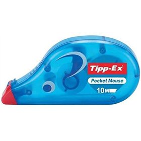 Fita Corretiva Tipp-Ex Pocket Mouse 4,20 mm x 10 m - Resistente - Escrita Instantânea - Tampa Protetora
