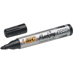 Marcador permanente Bic Marking 2000 Ecolutions - Tinta à base de álcool - Ecológico - Secagem rápida - Preto