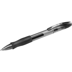 Caneta de tinta gel retrátil Bic Gel-ocity Original - Ponta média de 0,7 mm - Recarregável - Empunhadura emborrachada - Clipe de