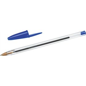Caneta Esferográfica Bic Cristal Original - Ponta Redonda de 1,0 mm - Traço de 0,4 mm - Tinta à Base de Óleo - Azul