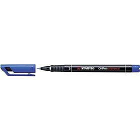 Marcador permanente Stabilo OHPen - Ponta superfina - Largura da linha de 0,4 mm - Empunhadura antiderrapante - Tampa ventilada 