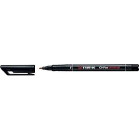 Marcador permanente Stabilo OHPen - Ponta fina - Largura da linha de 0,7 mm - Empunhadura antiderrapante - Tampa ventilada - Pre