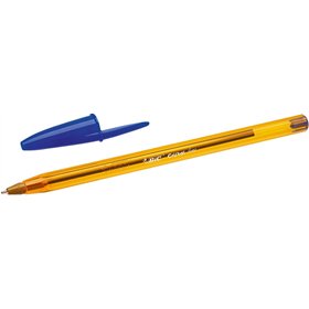 Caneta Esferográfica Bic Cristal Original Fine - Ponta Redonda de 0,8 mm - Traço de 0,30 mm - Tinta à Base de Óleo - Translúcida