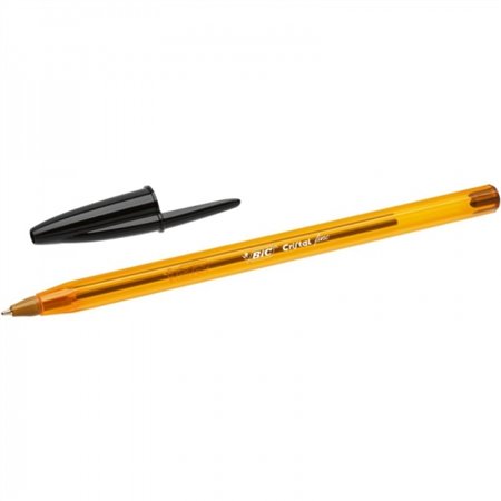 Caneta Esferográfica Bic Cristal Original Fine - Ponta Redonda de 0,8 mm - Traço de 0,30 mm - Tinta à Base de Óleo - Translúcida