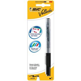 Marcador para quadro branco Bic Velleda 1741 - Ponta de 4,5 mm - Espessura da linha de 1,4 mm - Tinta à base de acetona - Apagam