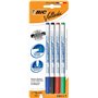 Conjunto de 4 Marcadores para Quadro Branco Bic Velleda 1721 - Ponta Fina - Largura da Linha de 1,5 mm - Apagamento Ideal - Core
