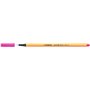Caneta de fibra Stabilo Point 88 de ponta fina - Espessura da linha: 0,4 mm - Tinta à base de água - Rosa neon