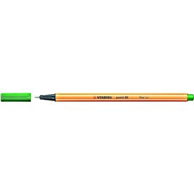 Caneta de fibra Stabilo Point 88 de ponta fina - Espessura da linha: 0,4 mm - Tinta à base de água - Verde