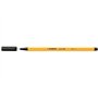 Caneta de fibra Stabilo Point 88 de ponta fina - Espessura da linha de 0,4 mm - Tinta à base de água - Preta