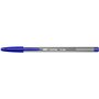 Caneta Esferográfica Bic Cristal Large - Ponta de 1,6 mm de espessura - Traço de 0,60 mm - Tinta à base de óleo - Translúcida - 