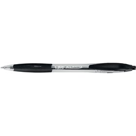 Caneta Esferográfica Retrátil Bic Atlantis Classic - Ponta de 1mm - Corpo Transparente com Área de Apoio para os Pés - Preta
