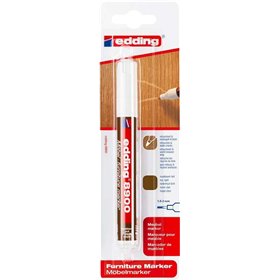 Marcador permanente para móveis Edding 8900 - Ponta redonda de 1,5 a 2 mm - Resistente à luz - Secagem rápida - Cor: Nogueira cl