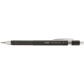 Lapiseira Bic Criterium 2mm HB com Borracha - Ponta Retrátil - Clipe Metálico - Corpo Preto