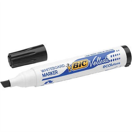Marcadores para quadro branco Bic Velleda 1751 ECOlutions - Ponta chanfrada - Espessura da linha entre 3 mm e 5,5 mm - Tinta à b