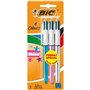 Conjunto de 3 Canetas Esferográficas Retráteis Bic Shine em 4 Cores - Ponta de 1mm - Traço de 0,4mm - Tinta à Base de Óleo - Cor