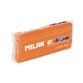 Massa de modelar Milan em bastão, 150g - Base de amido de milho - Sem glúten - Misturável - Cor laranja
