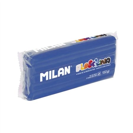 Massa de modelar Milan em bastão, 150g - Base de amido de milho - Sem glúten - Misturável - Azul escuro