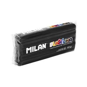 Massa de modelar Milan em bastão, 150g - Base de amido de milho - Sem glúten - Misturável - Preta