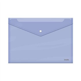 Envelope para documentos Dohe Folio+ - Fecho de pressão - Polipropileno transparente de 150 mícrons - Roxo