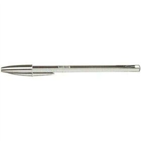 Caneta Esferográfica Bic Cristal Shine - Ponta Média de 1,0 mm - Tinta à Base de Óleo - Corpo Prateado Elegante - Preta