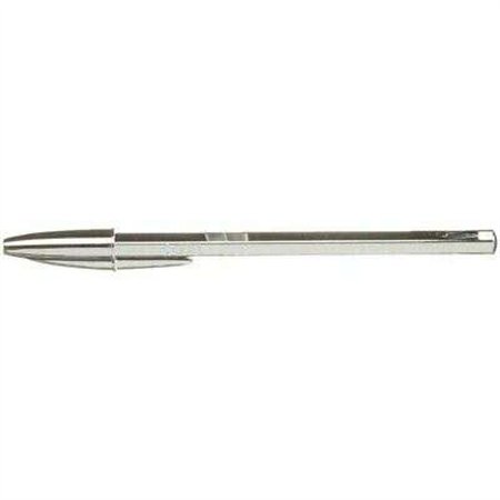 Caneta Esferográfica Bic Cristal Shine - Ponta Média de 1,0 mm - Tinta à Base de Óleo - Corpo Prateado Elegante - Preta