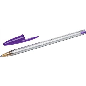 Caneta Esferográfica Bic Cristal Fun - Ponta Grossa de 1,6 mm - Tinta à Base de Óleo - Roxa