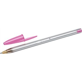 Caneta Esferográfica Bic Cristal Fun - Ponta Grossa de 1,6 mm - Tinta à Base de Óleo - Rosa