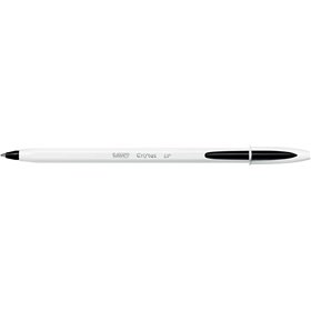 Caneta Esferográfica Bic Cristal Up - Ponta de 1,2 mm - Tinta à base de óleo - Corpo branco - Cor preta