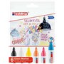 Edding 95 Pacote com 6 Marcadores de Vidro - Ponta Redonda - Espessura da Linha de 1,5 a 3 mm - Cores: Branco, Amarelo, Preto, L