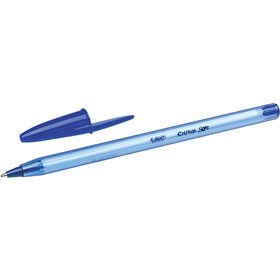 Canetas Esferográficas Bic Cristal Soft - Ponta Média de 1,2 mm - Espessura da Linha de 0,45 mm - Escrita Mais Suave - Azul