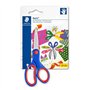 Tesoura escolar de segurança Staedtler Noris 965 - Cabo ergonômico macio - Lâminas sem corte - Comprimento 14 cm