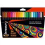 Conjunto de 24 marcadores Bic Intensity - Ponta de 0,9 mm - Tinta lavável à base de água - Cores sortidas