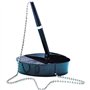 Caneta Esferográfica Fellowes com Suporte - Base Pesada Antiderrapante - Corrente Antifurto de 520mm - Tinta Azul
