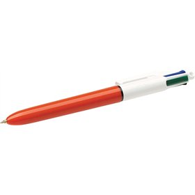 Caneta Esferográfica Retrátil Bic Original de Ponta Fina, 4 Cores - Ponta de 0,8 mm - Espessura da Linha de 0,36 mm - Tinta à Ba