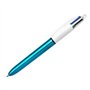 Caneta Esferográfica Retrátil Bic Shine 4 Cores - Ponta de 1mm - Espessura da Linha de 0,4mm - Tinta à Base de Óleo - Corpo em A