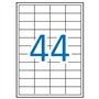 Pacote com 4.400 etiquetas retangulares Apli, 48,5 x 25,4 mm - 100 folhas com 44 etiquetas cada - Adesivo removível - Bordas ret