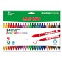 Conjunto duplo Alpino com 24 marcadores de ponta dupla - ponta grossa de 3,6 mm e ponta fina de 2,3 mm - tinta super lavável - i