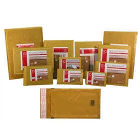 Saco acolchoado Bismark Kraft nº 16 220x340mm - Revestimento interno com bolhas de ar - Fecho autoadesivo - Ideal para envios co