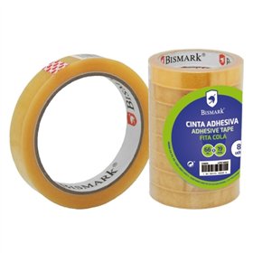 Fita adesiva transparente Bismark 19mm x 66m - Fabricada em polipropileno - Transparente