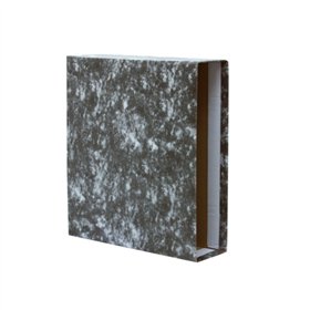 Capa para Arquivo Bismark AZ Folio - Papelão com Linhas - Preto Mesclado