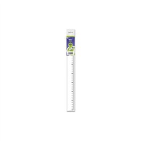 Régua milimétrica Bismark de 40 cm - Feita de plástico - Ideal para a escola - Transparente