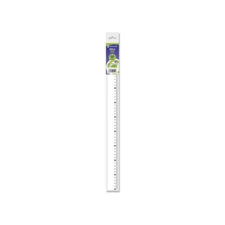 Régua milimetrada Bismark de 50 cm - Feita de plástico - Ideal para a escola - Transparente