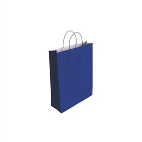 Sacola de papel celulósico Bismark - Medidas: 32x10x24cm - Azul