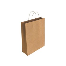 Saco de papel kraft Bismark - Medidas: 37x12x27cm - Marrom