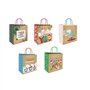 Sacola de papel kraft Bismark com mensagens de Natal - Mede 26x8x24cm - 5 designs diferentes