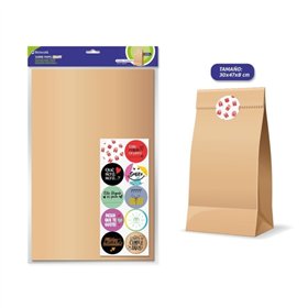 Pacote com 10 envelopes de papel kraft Bismark, 50 g/m², com 10 adesivos de fechamento - Medidas: 30 x 47 x 8 cm - Ideal para pr