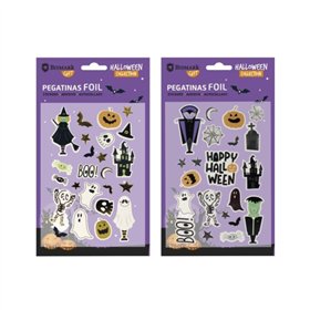 Pacote Bismark com Adesivos Metalizados de Halloween - Autoadesivos - 2 Modelos Aleatórios