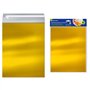 Pacote com 4 envelopes metálicos Bismark - Medidas: 324 x 254 mm - Fecho autoadesivo - Ideal para presentes - Cor dourada