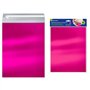 Conjunto de 4 envelopes metálicos Bismark - Medidas: 324 x 254 mm - Fecho autoadesivo - Ideal para presentes - Rosa metálico
